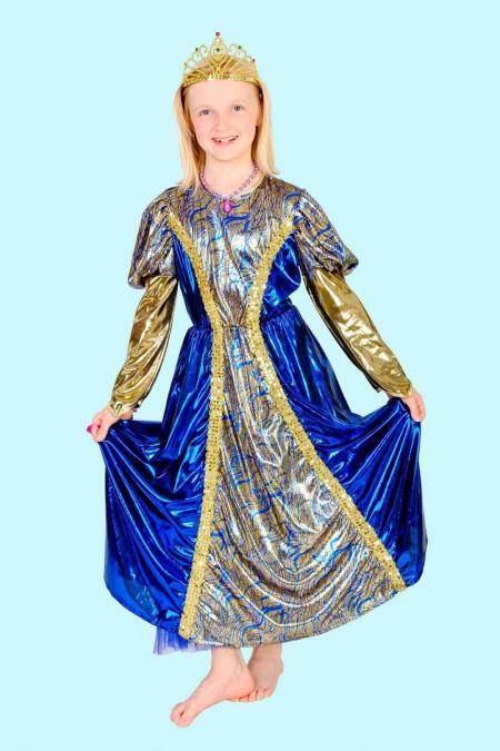 Prinzessin Kostüm Gr. 146 für Kinder und Jugendliche. Blaue Cleoprata. 21,- € für vier Tage. Zubehör inklusive - Kostümverleih Chemnitz - Kostüm P-66