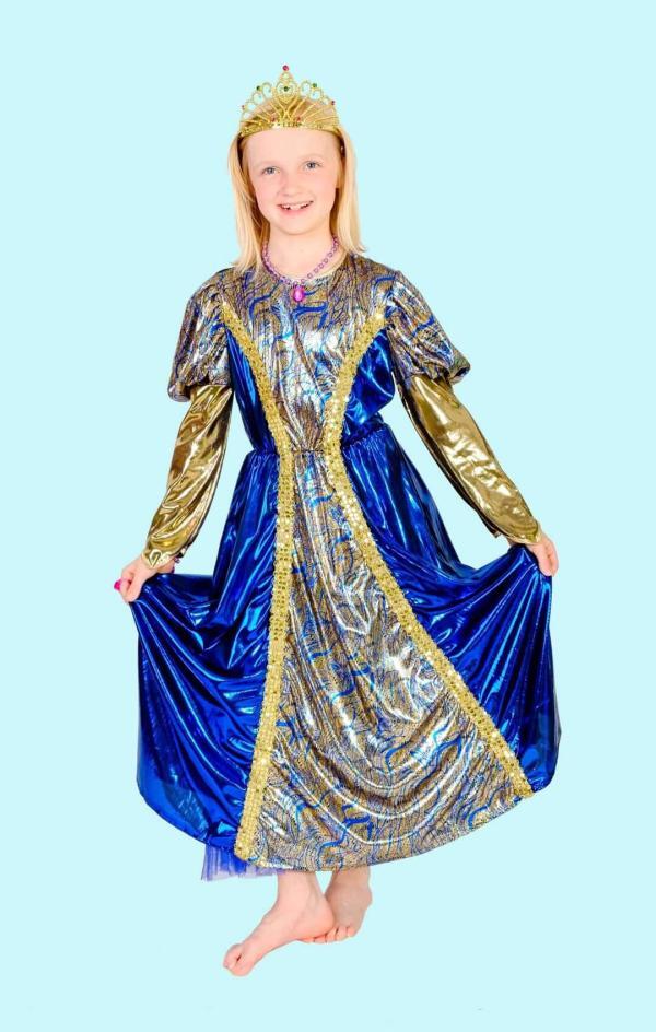 Prinzessin Kostüm Gr. 146 für Kinder und Jugendliche. Blaue Cleoprata. 21,- € für vier Tage. Zubehör inklusive - Kostümverleih Chemnitz - Kostüm P-66