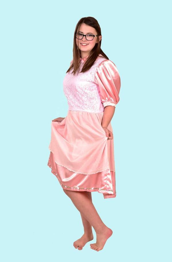 Prinzessin Kostüm Gr. 146 für Kinder und Jugendliche. Rosa Schulmädchen. 19,- € für vier Tage. Zubehör inklusive - Kostümverleih Chemnitz - Kostüm P-65