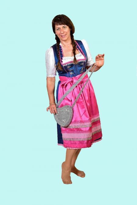 Kostüm Dirndl Gr. 44 für Erwachsene. 31,- € für vier Tage. Zubehör inklusive. Chemnitzer Kostümverleih. W-205