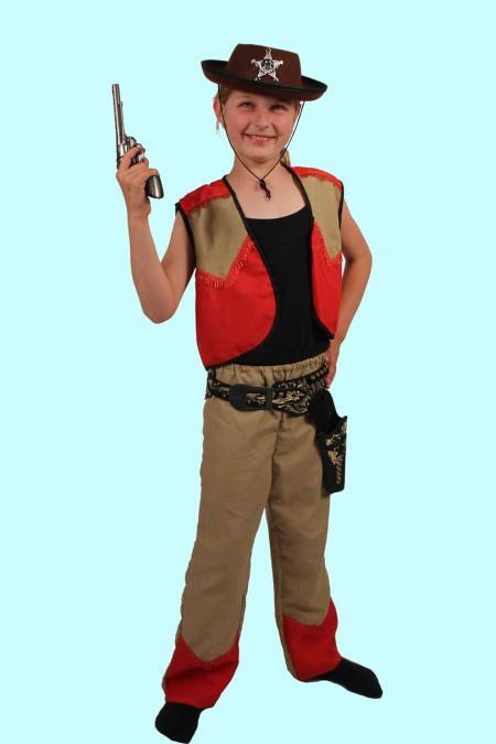 Cowboy Kostüm Gr.140 für Kinder. Roter Strahlemann. 13,- € für vier Tage. Zubehör inkl. Chemnitzer Kostümverleih C-9a