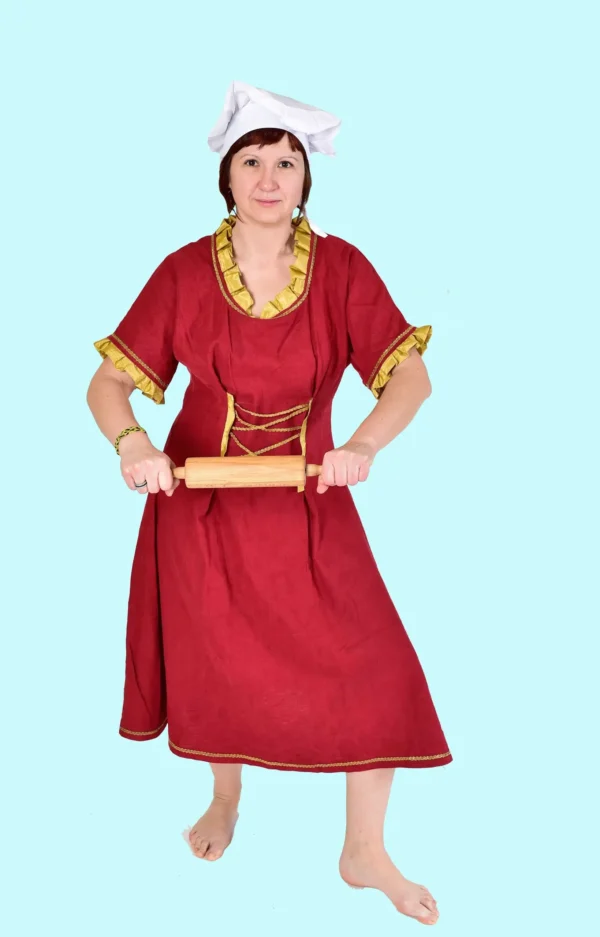 Kostüm Bäckerin Mittelalter Gr. 42 für Erwachsene. 31,- € für vier Tage. Zubehör inklusive. Chemnitzer Kostümverleih. B-87