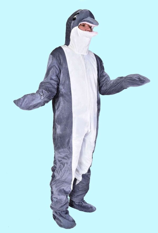 Kostüm Delfin Delphin Gr.XL für Erwachsene. 24,- € für vier Tage. Zubehör inklusive - Kostümverleih Chemnitz T-107