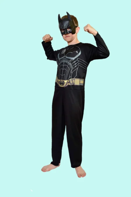 Kostüm Marvel Batman schwarzer Superheld Gr. 128-140 für Kinder. 12,- € für vier Tage. Zubehör inkl. – TV-11a - Chemnitzer Kostümverleih