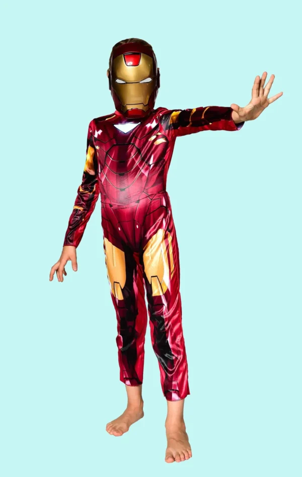 Kostüm Marvel Iron Man rot Gr.M für Kinder (7-8 Jahre). 17,- € für vier Tage. Zubehör inkl. – TV-26 - Chemnitzer Kostümverleih