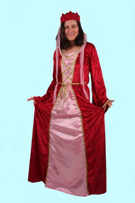 Kostüm Prinzessin Mittelalter Burgunde. Gr. 40-42 für Erwachsene. 41- € für vier Tage. Zubehör inklusive - Kostümverleih Chemnitz - Kostüm P-121