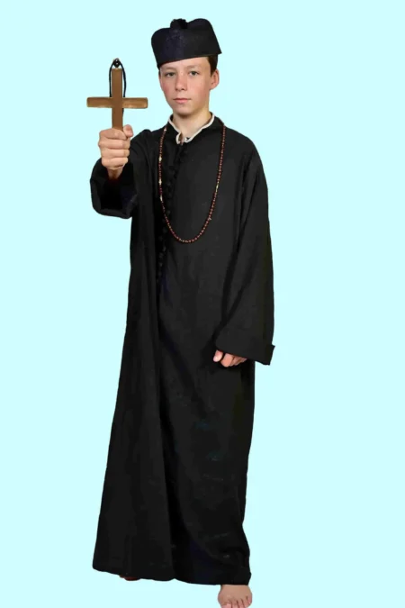 Kostüm Wanderprediger Kirche Gr. 146 für Kinder. 18,- € für vier Tage. Zubehör inklusive. Chemnitzer Kostümverleih B-17d