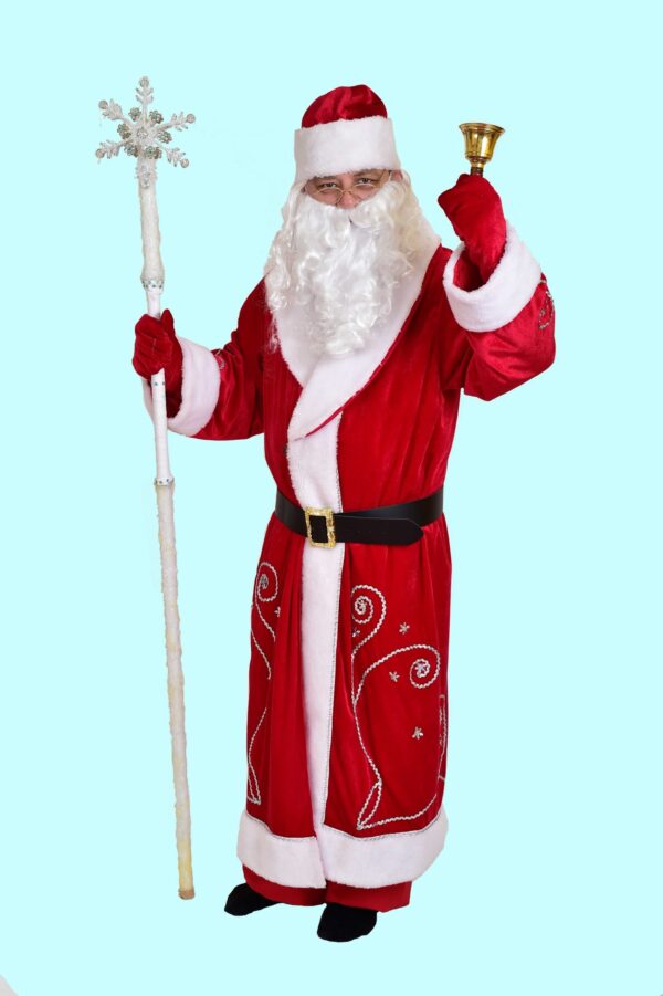 Kostüm Weihnachtsmann Samtmantel Gr. XL für Erwachsene. 49,- € für vier Tage. Zubehör inklusive. Chemnitzer Kostümverleih. B-83