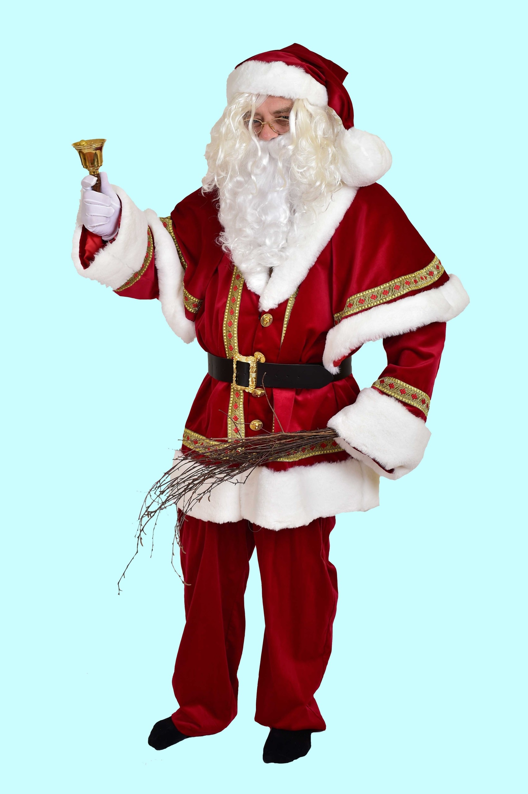 Kostüm Weihnachtsmann edel Gr. XXL für Erwachsene. 41,- € für vier Tage. Zubehör inklusive. Chemnitzer Kostümverleih. W-79