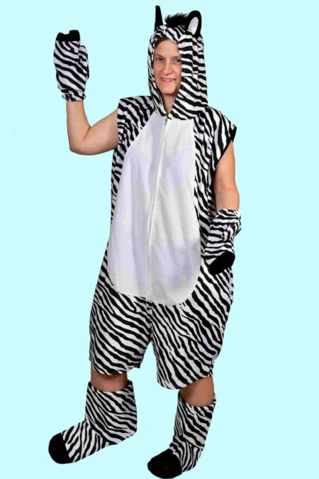 Kostüm Zebra Gr.XL für Erwachsene. 24,- € für vier Tage. Zubehör inklusive - Kostümverleih Chemnitz T-105a