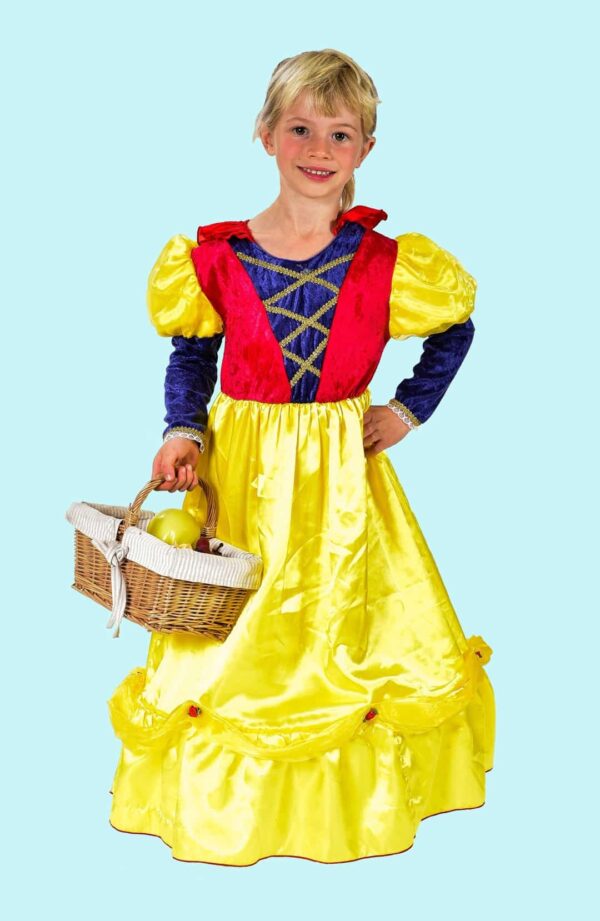 Kostüm edle Prinzessin Schneewittche Gr. 128 für Kinder. 16,- € für vier Tage. Zubehör inklusive – Kostümverleih Chemnitz – Kostüm M-13