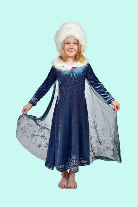 Prinzessin Kostüm Gr. 132 für Kinder. Eisprinzessin. 18,- € für vier Tage. Zubehör inklusive - Kostümverleih Chemnitz - Kostüm P-19a