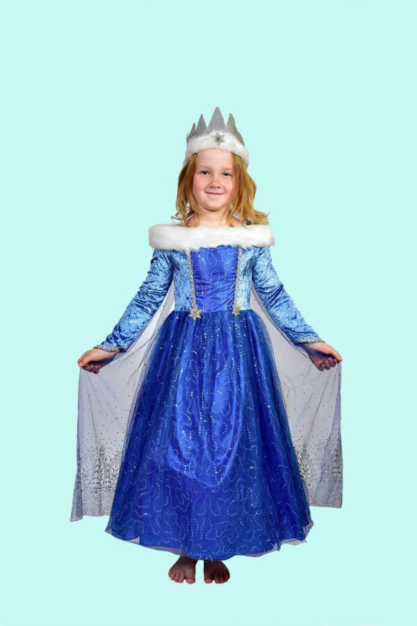 Prinzessin Schneekönigin Kostüm Gr. 116 für Kinder. 18,- € für vier Tage