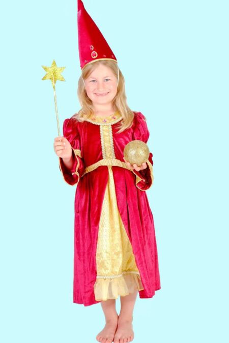 Kostüm Burgfräulein Gr. 116 für Kinder inkl. Zubehör. Mittelalter. 16,- € für vier Tage. Kostümverleih Chemnitz – Kostüm M-16