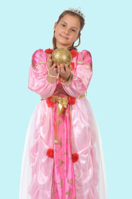 Kostüm Rosenrot Gr. 140 für Kinder inkl. Zubehör. 17- € für vier Tage. Kostümverleih Chemnitz – Kostüm M-32