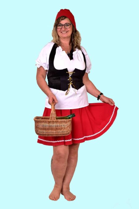 Kostüm Rotkäppchen Gr. 42 für Erwachsene inkl. Zubehör. 27,- € für vier Tage. Kostümverleih Chemnitz – Kostüm M-50