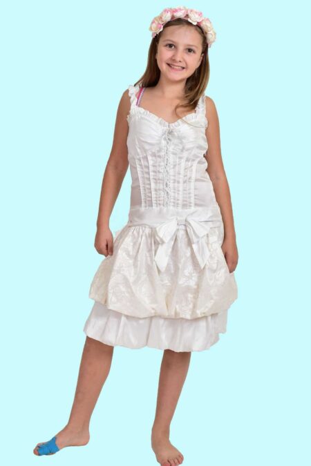 Kostüm Schneeweißen Gr. 140 für Kinder inkl. Zubehör. 16,- € für vier Tage. Kostümverleih Chemnitz – Kostüm M-31