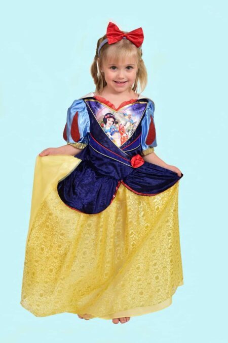 Kostüm Schneewittchen Gr. 110 für Kinder. 13,- € für vier Tage. Zubehör inklusive – Kostümverleih Chemnitz – Kostüm M-10