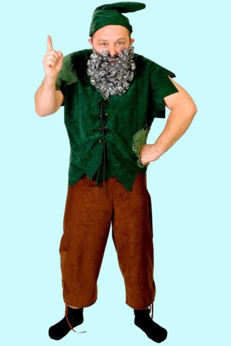 Kostüm grüner Papa Zwerg Gr. 50-52 für Erwachsene inkl. Zubehör. 19,- € für vier Tage. Kostümverleih Chemnitz – Kostüm M-43