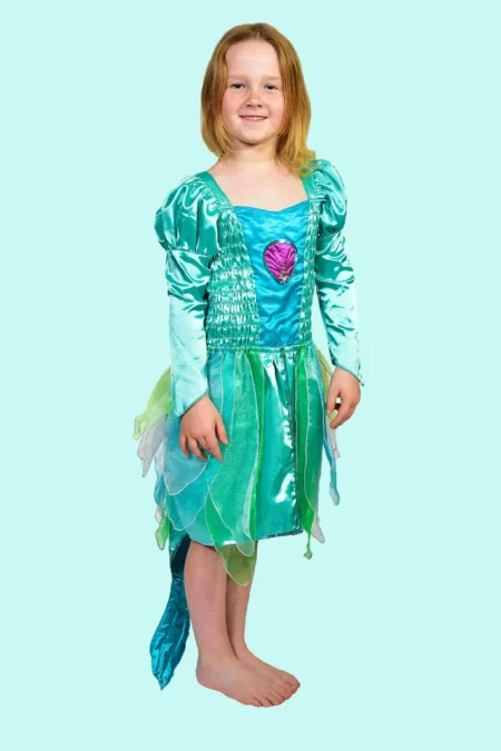 Kostüm Arielle, die Meerjungfrau Gr. 128 für Kinder inkl. Zubehör. 16,- € für vier Tage. Kostümverleih Chemnitz – Kostüm M-62