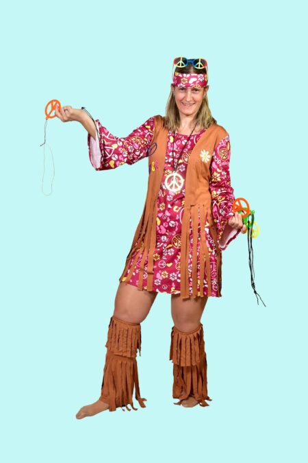 Kostüm Hippi Janet Gr. 38-40 für Erwachsene 31,- € für vier Tage. Zubehör inklusive – Kostümverleih Chemnitz – Hippi-11