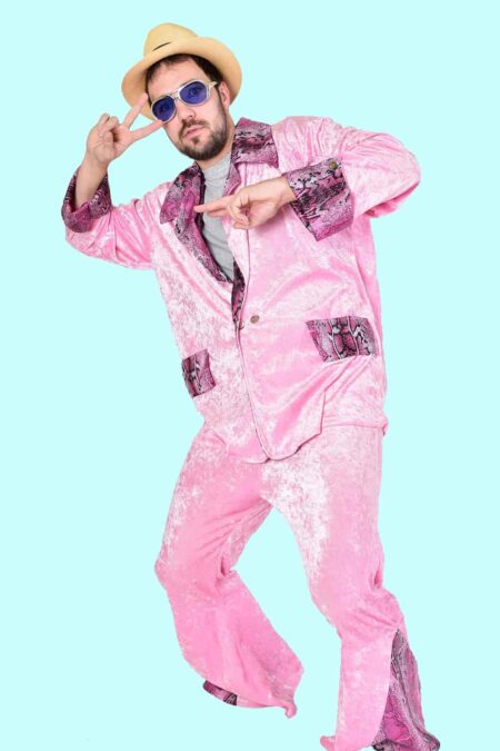 Kostüm Retro Disco Cool Man Gr. 52-54 für Erwachsene. 31,- € für vier Tage. Zubehör inklusive. Chemnitzer Kostümverleih F-12