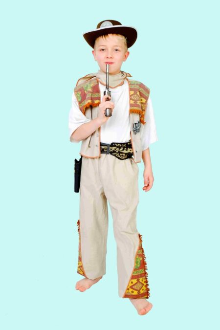 Cowboy Kostüm Gr. 140 für Kinder. Little Colt. 14,- € für vier Tage. Zubehör inkl. Chemnitzer Kostümverleih C-17