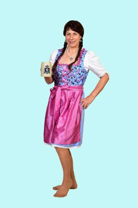 Kostüm Dirndl Gr. 44 für Erwachsene. 39,- € für vier Tage. Zubehör inklusive. Chemnitzer Kostümverleih. W-219