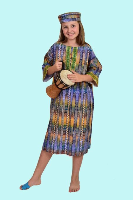 Kostüm Afrika Massai Gr. 146 für Kinder. 17,- € für vier Tage. Zubehör inklusive. Chemnitzer Kostümverleih. W-228