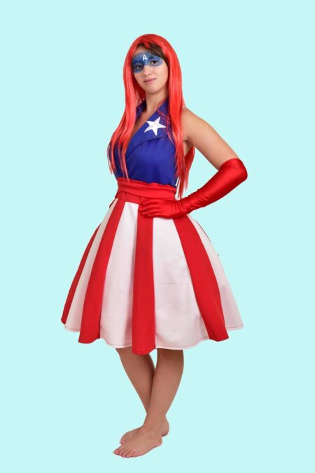 Kostüm Miss Amerika Gr. 40 für Jugendliche u. Erwachsene. 25,- € für vier Tage. Chemnitzer Kostümverleih. W-224
