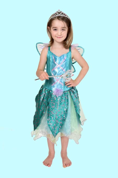 Kostüm grüne Tinkerbell. 19,- € für vier Tage. Gr. 110-116 für Kinder. Zubehör inkl. – TV-217- Chemnitzer Kostümverleih