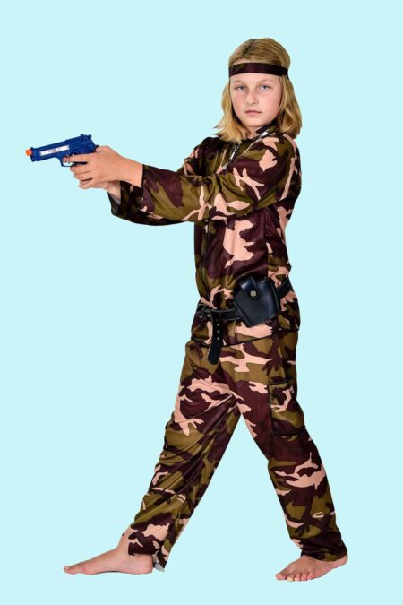 Kostüm Soldat Bundeswehr Rambo Gr. 146 für Kinder. 17,- € für vier Tage. Zubehör inklusive. Chemnitzer Kostümverleih B-93
