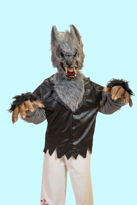 Halloween Wolf the Wulf Gr 134-140. 19,- € für vier Tage. Zubehör inklusive - Chemnitzer Kostümverleih - Kostüm H-102