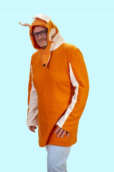Kostüm DDR Herr Fuchs. 28,- € für vier Tage. Gr. XL für Erwachsene. Sandmännchen. TV220