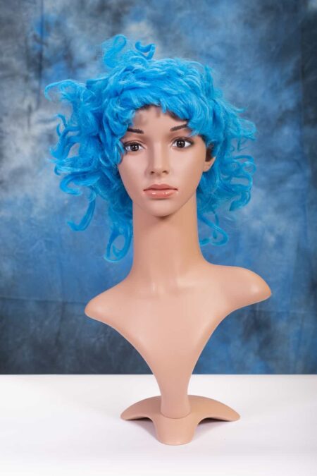 Perücke Punk blau Erwachsene 15,- € für vier Tage. Per-022 Kostüme Fasching aus Chemnitz für Sachsen, Dresden, Leipzig und bundesweit.