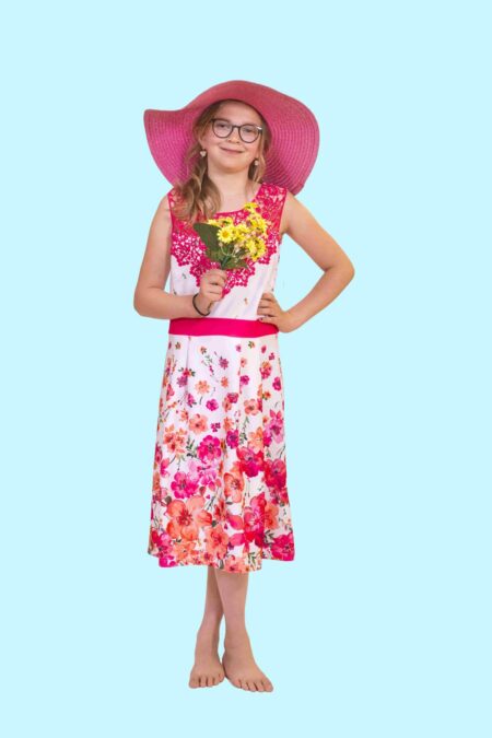 Kostüm Blumen Kleid Gr. S-M für Erwachsene. Zubehör inklusive. Chemnitzer Kostümverleih. W-257